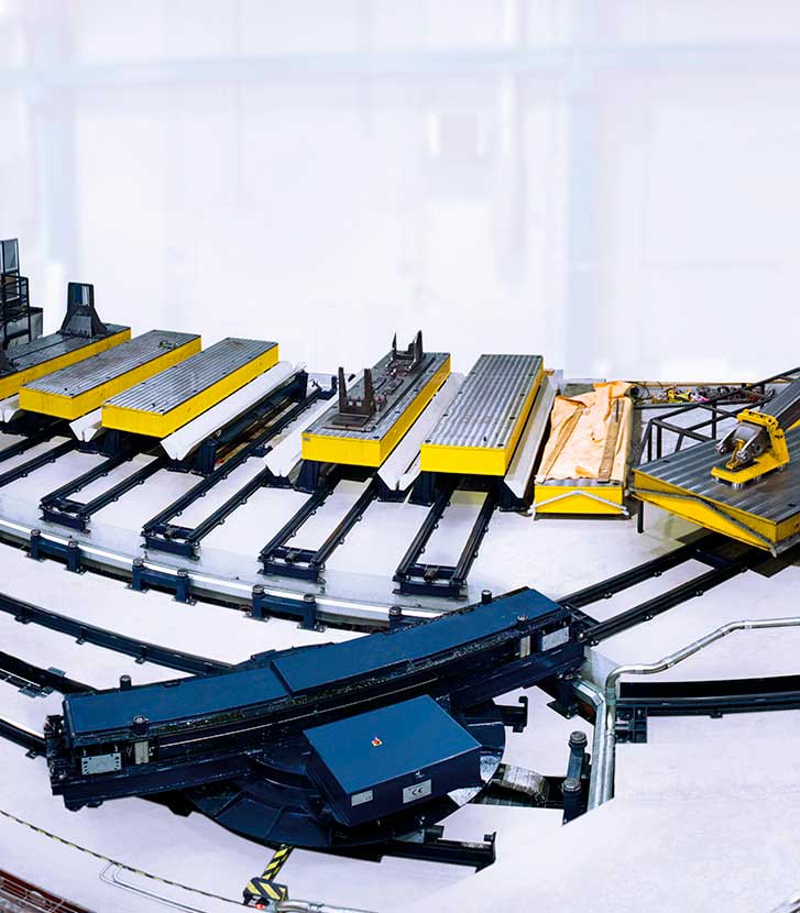 Желтая линия (Система паллетирования тяжелых деталей для механосварочного производства) SORALUCE
